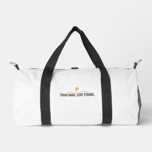 Train Hard Stay Strong Weiße Sporttasche Duffle Bag
