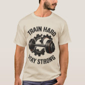 Train Hard T-Shirt – Motivational Workout Tee (Vorderseite)