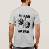 Train Hard T-Shirt - No Pain No Gain Statement T - (Rückseite)