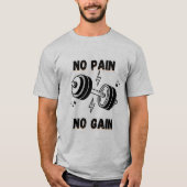 Train Hard T-Shirt - No Pain No Gain Statement T - (Vorderseite)