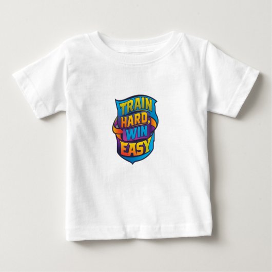 TRAIN HARD WIN LEICHT BABY T-SHIRT (Vorderseite)