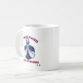 Train hart, Live stark Kaffeetasse (Vorderseite Links)