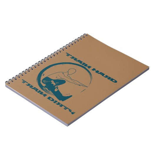 Train hart, Zug verschmutzt Trainingsplannotizbuch Notizblock (Linke Seite)