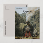 Train in Maramureș Romania Postkarte (Vorne/Hinten)