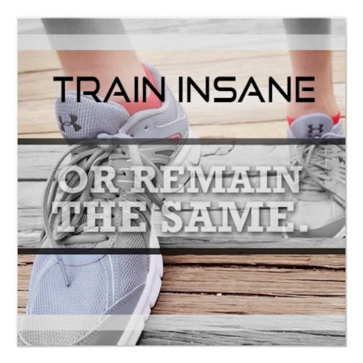 Train Insane Motivational Poster (Vorderseite)