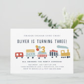 Train Invite Chugga Choo Choo Choo ・ 3 Jahre Einladung (Stehend Vorderseite)