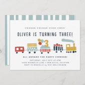 Train Invite Chugga Choo Choo Choo ・ 3 Jahre Einladung (Vorne/Hinten)