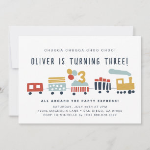 Train Invite Chugga Choo Choo Choo ・ 3 Jahre Einladung
