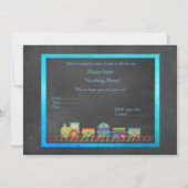 TRAIN KINDER CHALKBOARD GEBURTSTAG EINLADUNG (Rückseite)
