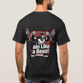 Train Like a Beast Gorilla Gym Shirt (Rückseite)