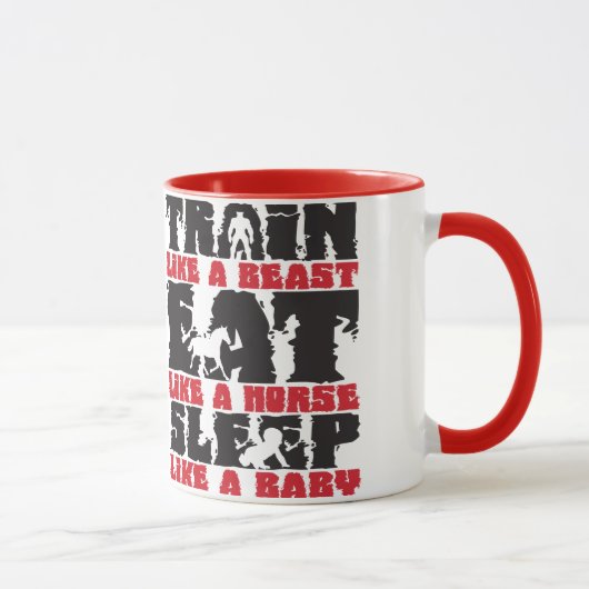 Train like a Beast - Gym und Fitness Motivation Tasse (Rechts)