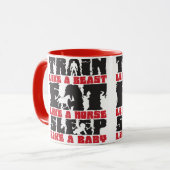 Train like a Beast - Gym und Fitness Motivation Tasse (Vorderseite Links)