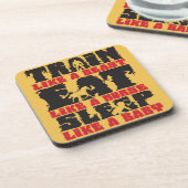 Train like a Beast - Gym und Fitness Motivation Untersetzer (Linke Seite)