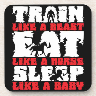 Train like a Beast - Gym und Fitness Motivation Untersetzer