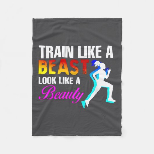 Train Like A Look Like A Beauty Fitness  Fleecedecke (Vorderseite)