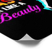 Train Like A Look Like A Beauty Fitness  Poster (Ecke)