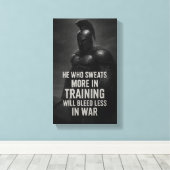 Train Like a Warrior: Sweat More, Bleed Less Leinwanddruck (Insitu (Holzboden))