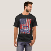 Train Locomotive Motor USA US-Flagge 4. J T-Shirt (Vorne ganz)