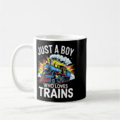 Train Lover Just A Boy Who Loves Trains  Kaffeetasse (Links)