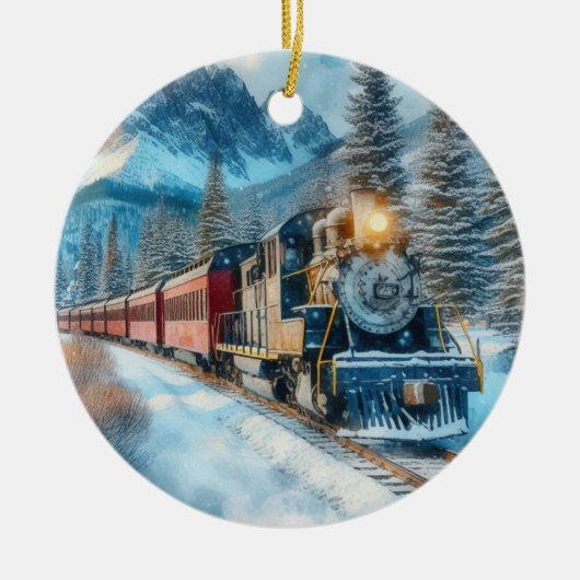 Train Lover Weihnachtsgeschenk Ornament (Vorne)