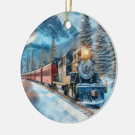 Train Lover Weihnachtsgeschenk Ornament (Links)
