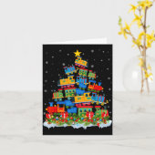 Train Lover Xmas Tree Santa Christmas Train  Karte (Gelbe Blume)