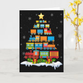 Train Lover Xmas Tree Santa Christmas Train  Karte (Gelbe Blume)