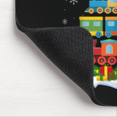 Train Lover Xmas Tree Santa Christmas Train  Mousepad (Ecke)