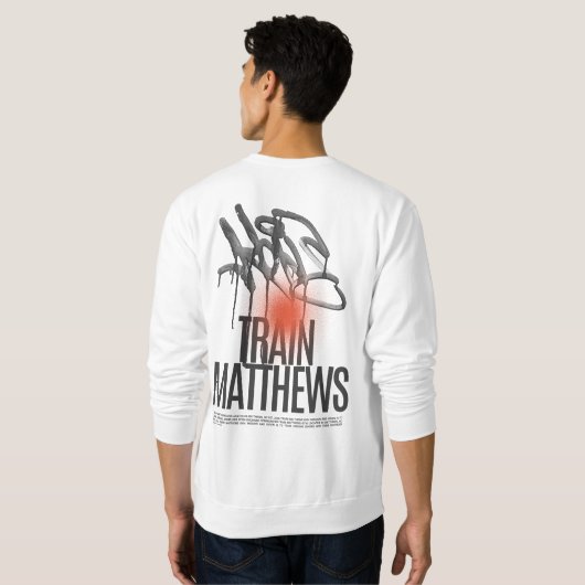 Train Matthews Gym Spray Paint Long Sleeve Sweatshirt (Schwarz voll)