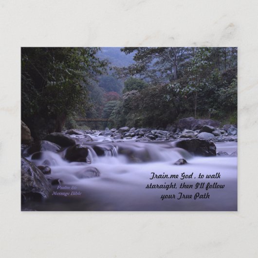 Train Me God to Walk Postcard Psalm 86 Postkarte (Vorderseite)