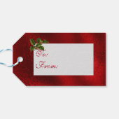 Train Merry Christmas Santa Red Foil Geschenkanhänger (Rückseite Horizontal)