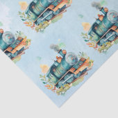 Train Motor Boy Birthday Seidenpapier (Detail)