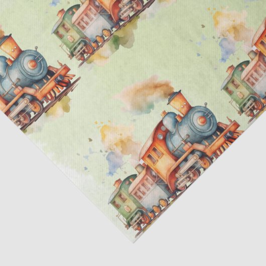 Train Motor Boy Birthday Seidenpapier (Detail)