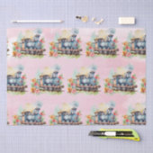 Train Motor Girl Birthday Seidenpapier (Handwerk)