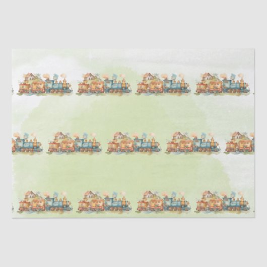 Train Motor Girl Birthday Seidenpapier (Vorderseite)