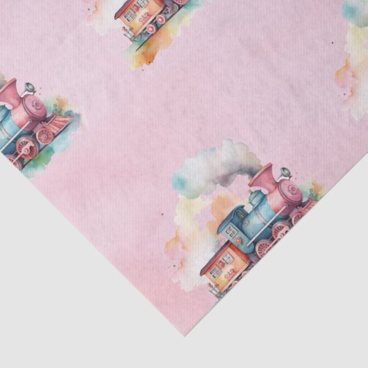 Train Motor Girl Birthday Seidenpapier (Detail)