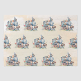 Train Motor Girl Birthday Seidenpapier