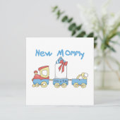 Train New Mommy Es ist ein Junge Geschenke Ankündigung (Stehend Vorderseite)