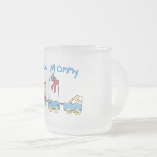 Train New Mommy of Boy Tshirts and Gifts Mattglastasse (VorderseiteRechts)