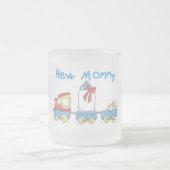 Train New Mommy of Boy Tshirts and Gifts Mattglastasse (Mittel)