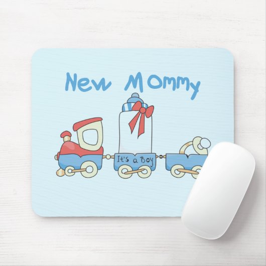 Train New Mommy of Boy Tshirts and Gifts Mousepad (Mit Mouse)