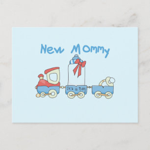 Train New Mommy of Boy Tshirts and Gifts Postkarte