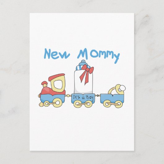 Train New Mommy of Boy Tshirts and Gifts Postkarte (Vorderseite)