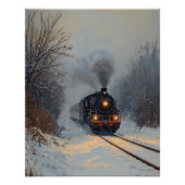 Train on a Snowy Day Poster (Vorderseite)