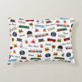 Train Pattern Little Boy Vorname Choo Choo Kinder Dekokissen (Vorderseite)
