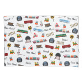 Train Pattern Little Boy Vorname Choo Choo Kinder Kissenbezug (Vorderseite-Links)