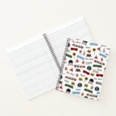 Train Pattern Little Boy Vorname Choo Choo Kinder Notizblock (Innenseite)