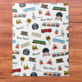 Train Pattern Little Boy Vorname Choo Choo Kinder Puzzle