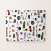Train Pattern Little Boy Vorname Choo Choo Kinder Puzzle (Horizontal)