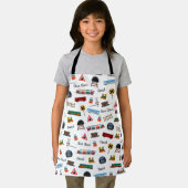 Train Pattern Little Boy Vorname Choo Choo Kinder Schürze (Insitu)